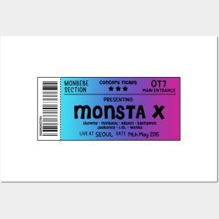 MONSTA X Concert Ticket Posters and Art